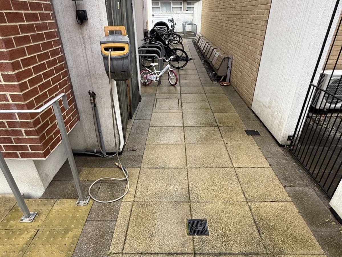 Bike Store Walkway, before