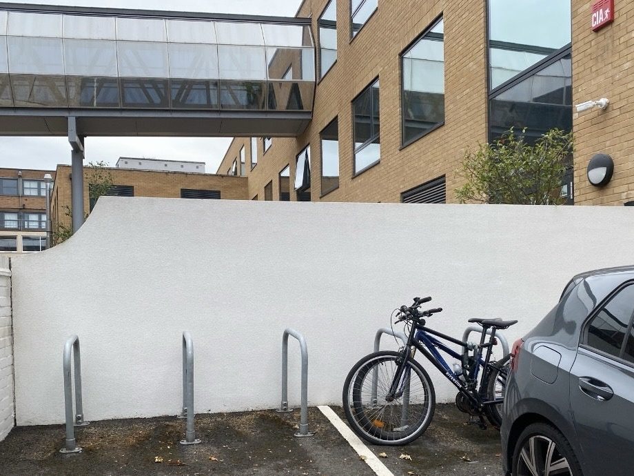 Cycle Store & Bike Rack Wall, after