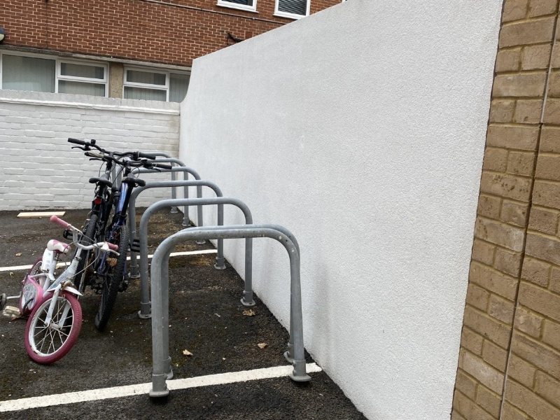 Cycle store area, racks and boundary wall cleaned throughout