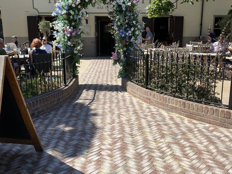 Main entrance, block paving cleaned & re-sanded