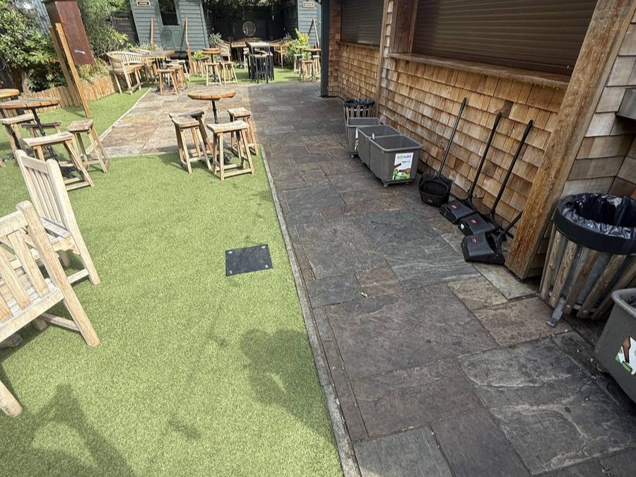 Outside Bar & Servery Path, before