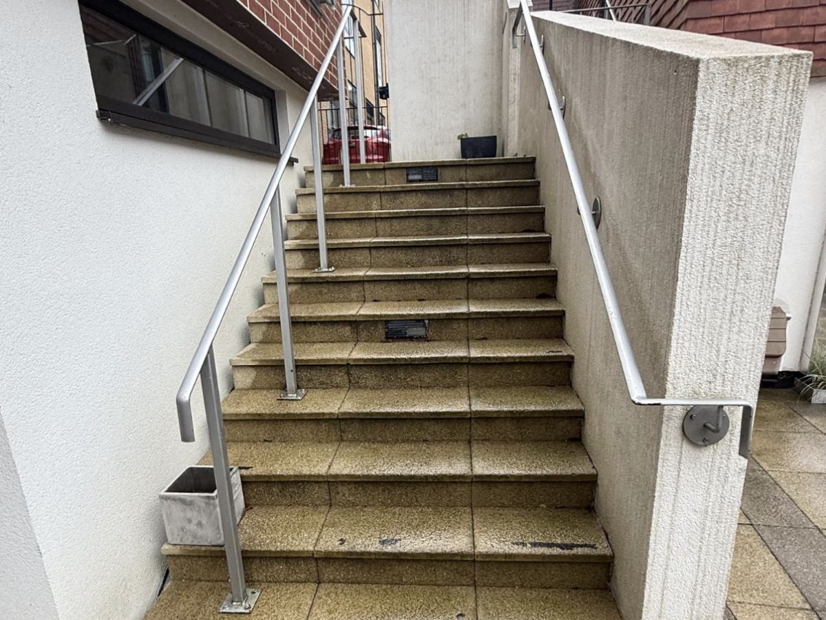 Rear Access Stairwell, before