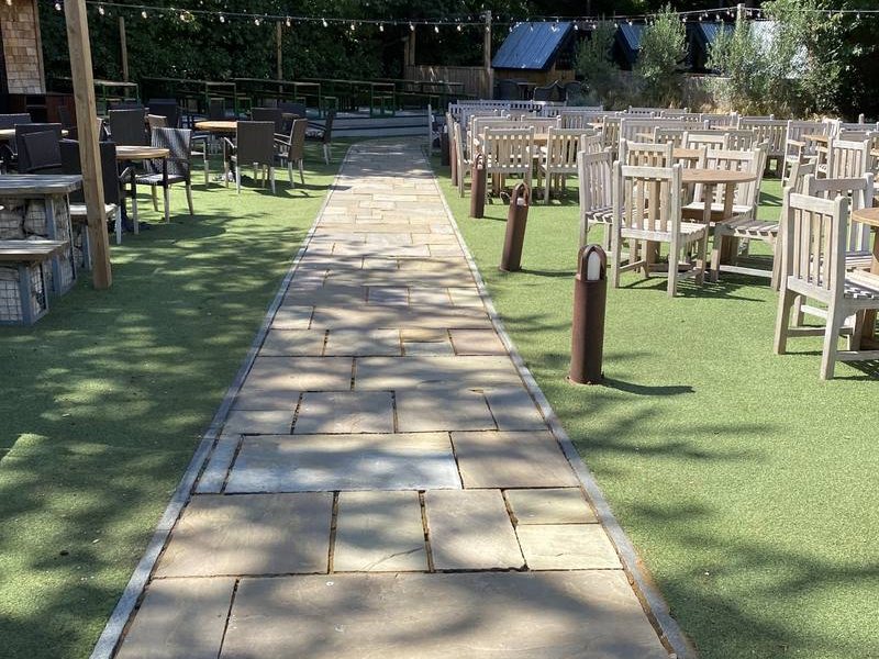 Rear garden pathway, fully restored