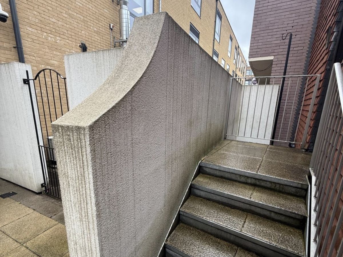 Stairwell Retaining Wall, before